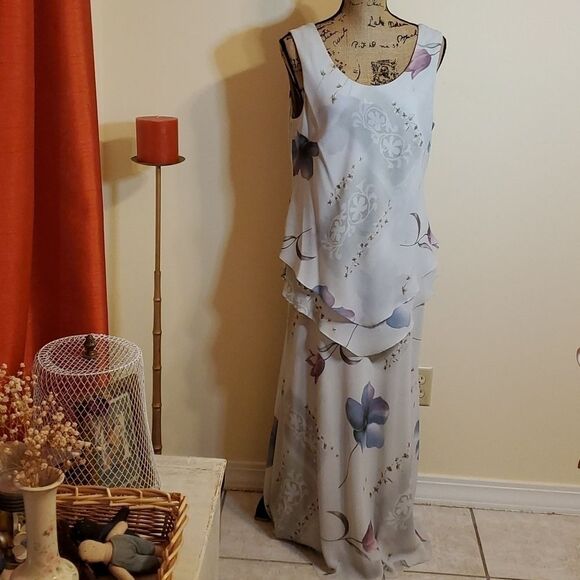 R&M Richards by Karen Kwong Floral maxi dress size 12 - Picture 1 of 6
